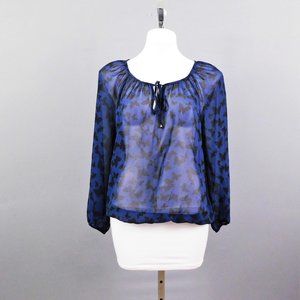 TU‎ Women Shirt Blue Black 12